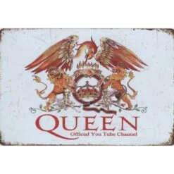 Queen Youtube - metalen bord
