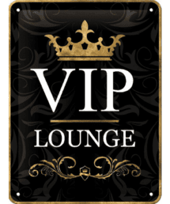 VIP lounge - metalen bord