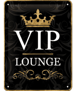 VIP lounge - metalen bord