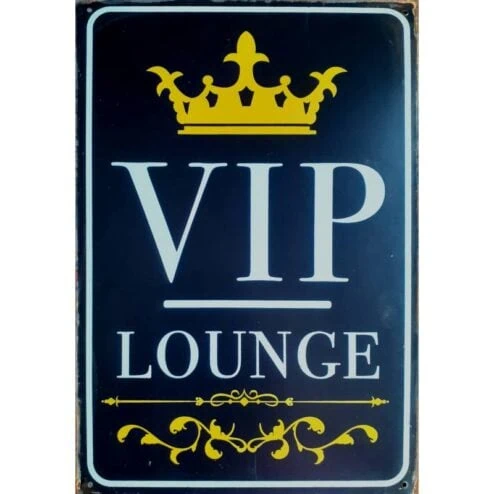 VIP - metalen bord