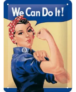 We can do it - metalen bord