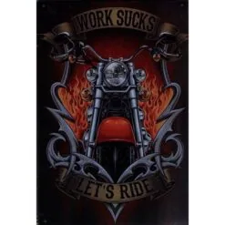 Work Sucks - metalen bord