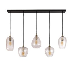 Denzel Glazen Hanglamp 5 lichts 120cm