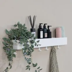 Nolan 7 Wandkapstok Wit 72cm