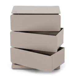 Rodman industrieel Schoenenkast 3 lade Taupe metaal