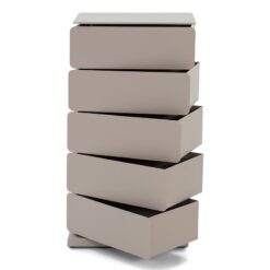 Rodman industrieel Schoenenkast 5 lade Taupe metaal