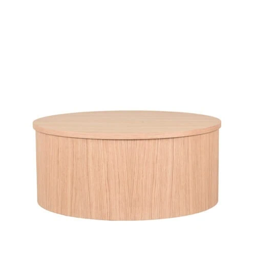 Salontafel Niko laag Naturel Eikenhout rond 60cm