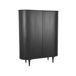 Wandkast Niko Zwart Eikenhout 125cm