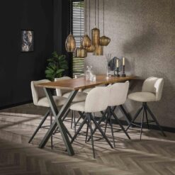 Nona 7-lichts Hanglamp Amber glas