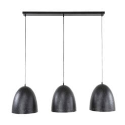 Quinn 3-lichts Hanglamp geperforeerd Charcoal