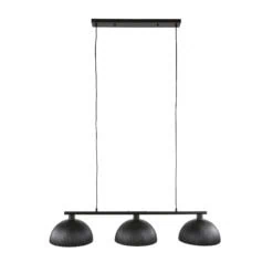 Sean 3-lichts Hanglamp ribbel goud/zwart