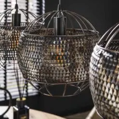 Quentin 3-lichts Hanglamp Zwart bruin