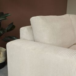 Bank Uno Chaise longue rechts ribstof beige