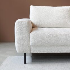 Bank Oreo Chaise longue rechts bouclé wit