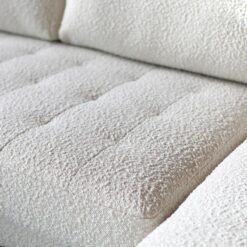 Bank Oreo Chaise longue rechts bouclé wit