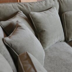 Bank Richie Ottomane links Stof groen