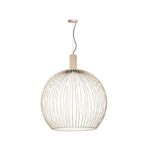 Wire 1-lichts hanglamp zand 70cm