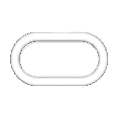 Edward 1-lichts Ovaal plafondlamp wit 30cm