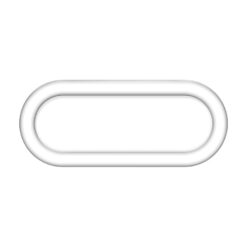 Edward 1-lichts Ovaal plafondlamp wit 40cm