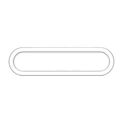 Edward 1-lichts Ovaal plafondlamp wit 60cm