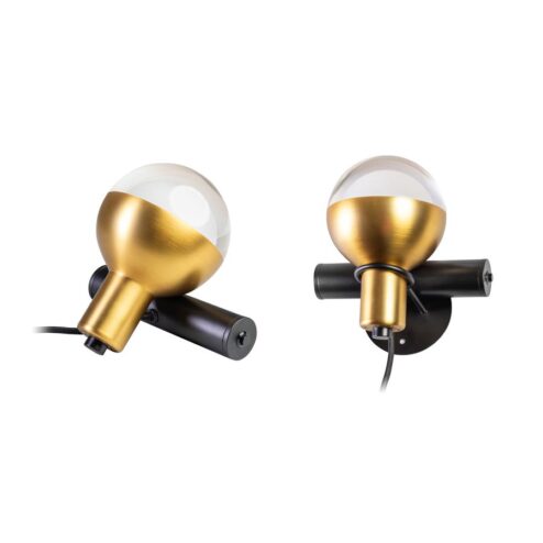 James 1-lichts wandlamp goud