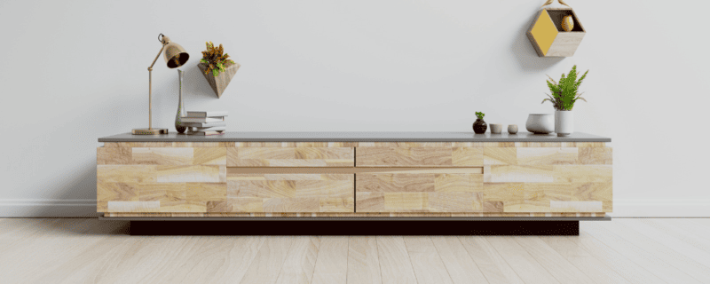 zwevend tv meubel hoogte