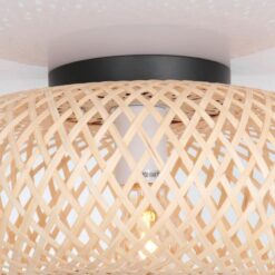 Plafondlamp Maze 1-lichts licht hout