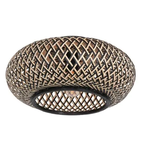 Plafondlamp Maze 1-lichts donker hout