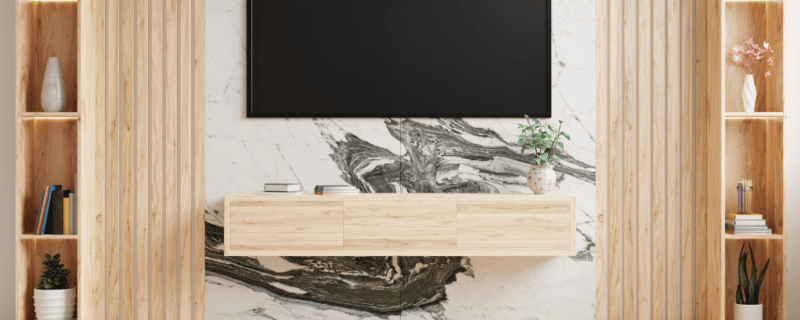 zwevend tv meubel hoogte