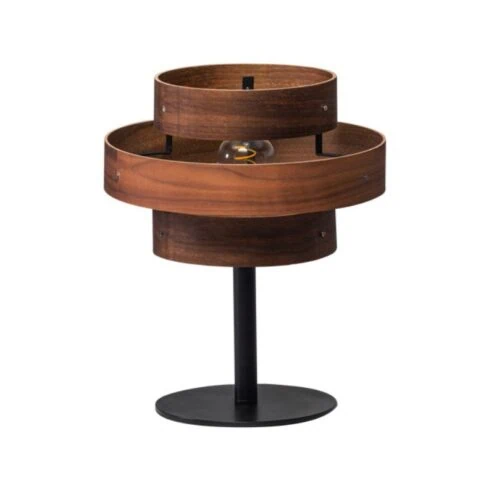 Jupiter 1-lichts Tafellamp Walnoot