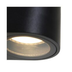 Carcer 1-lichts Buitenlamp rond Zwart inclusief lichtbron