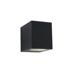 Carcer 1-lichts Buitenlamp vierkant Zwart inclusief lichtbron