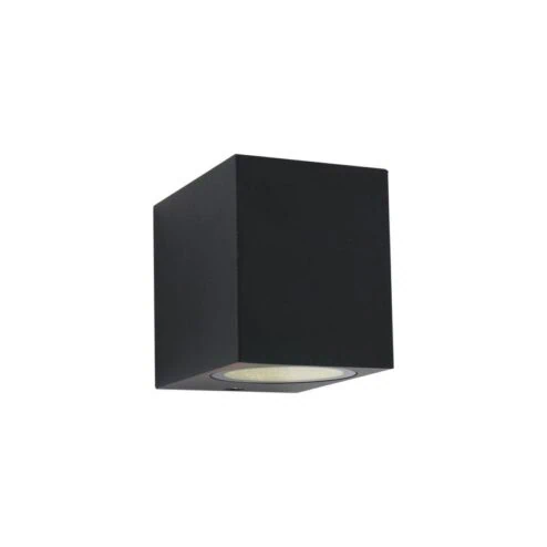 Carcer 1-lichts Buitenlamp vierkant Zwart inclusief lichtbron