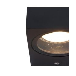 Carcer 1-lichts Buitenlamp vierkant Zwart inclusief lichtbron