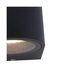 Carcer 2-lichts Buitenlamp rond Zwart inclusief lichtbron