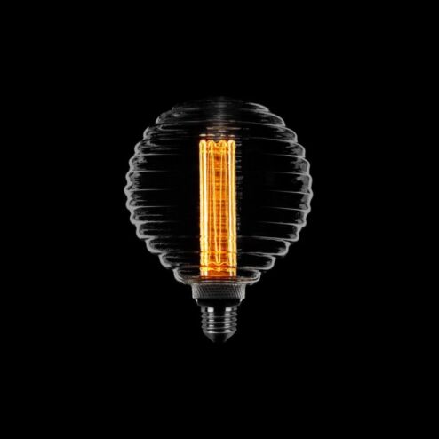 Led lamp Kooldraad Ribbel 12cm E27 Smoke 3 standen