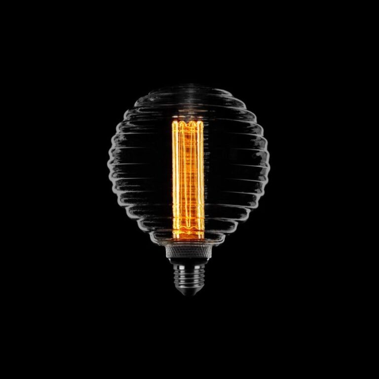 Led lamp Kooldraad Ribbel 12cm E27 Smoke 3 standen