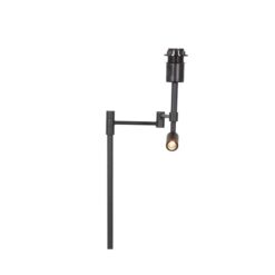 Wilco 2-lichts Vloerlamp Zwart met Wit Linnen kap