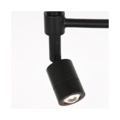 Wilco 2-lichts Vloerlamp Zwart met Wit Linnen kap