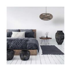 Hanglamp Maze 1-lichts Ovaal Zwart Bruin