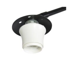 Ariana 1-lichts Vloerlamp Zwart met Goud Velvet kap