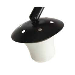 Ariana 1-lichts Vloerlamp Zwart met Goud Velvet kap