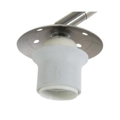 Ariana 1-lichts Vloerlamp Staal met Wit Linnen kap