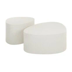 Michael Salontafel set van 2 Organisch Wit