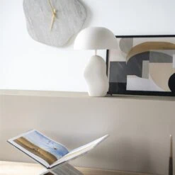 Uzo 1-lichts Tafellamp beige