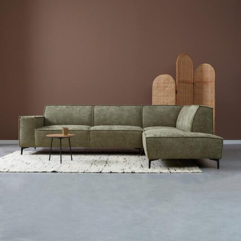 Bank River met ottoman rechts - Groen stof