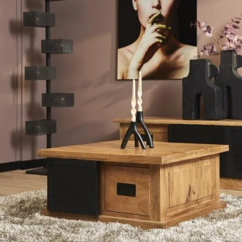 Belfort Salontafel vierkant mangohout 80 cm (schadedeal 22)