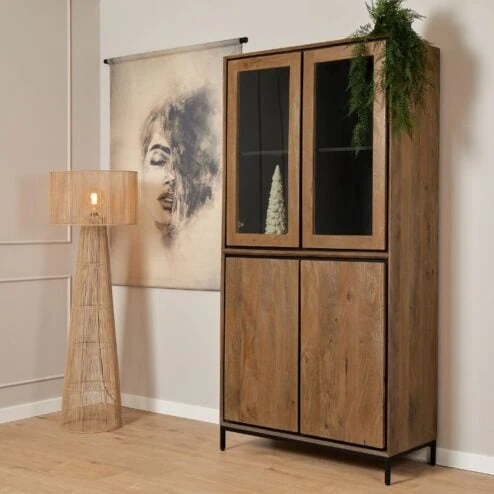 Vitrinekast Sindacco Naturel 100 cm