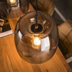 Zeldana 3-lichts Hanglamp Smoke glas