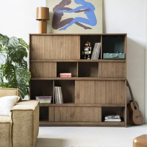 Boekenkast Milo Bruin 180cm